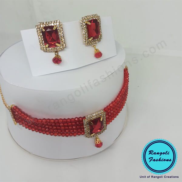Choker Necklace Red